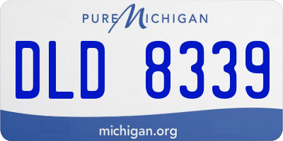 MI license plate DLD8339