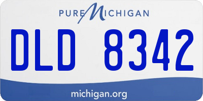 MI license plate DLD8342