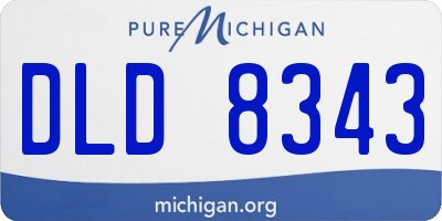 MI license plate DLD8343