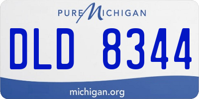 MI license plate DLD8344