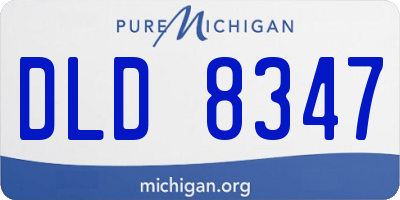 MI license plate DLD8347