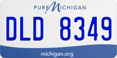 MI license plate DLD8349