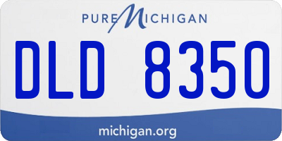 MI license plate DLD8350