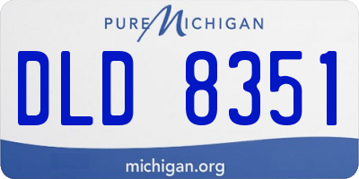 MI license plate DLD8351