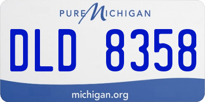 MI license plate DLD8358