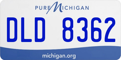 MI license plate DLD8362