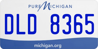 MI license plate DLD8365