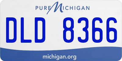 MI license plate DLD8366
