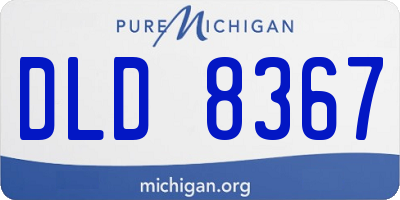MI license plate DLD8367