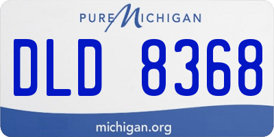 MI license plate DLD8368