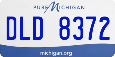 MI license plate DLD8372