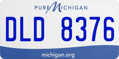MI license plate DLD8376