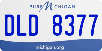 MI license plate DLD8377