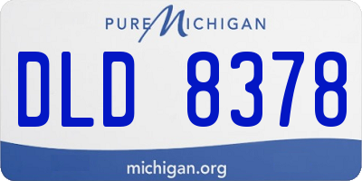 MI license plate DLD8378