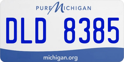 MI license plate DLD8385