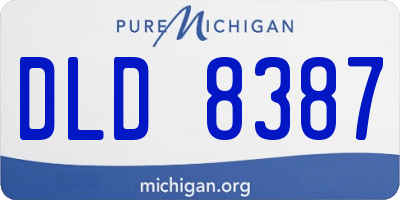 MI license plate DLD8387