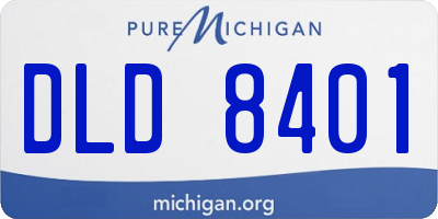 MI license plate DLD8401