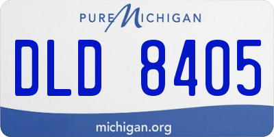 MI license plate DLD8405