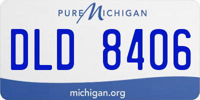 MI license plate DLD8406