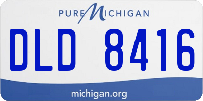 MI license plate DLD8416