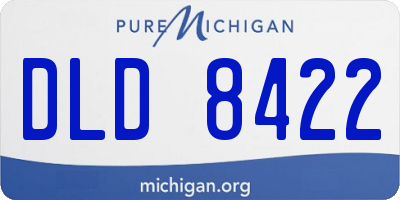MI license plate DLD8422