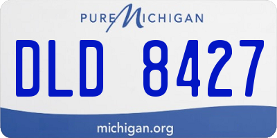 MI license plate DLD8427