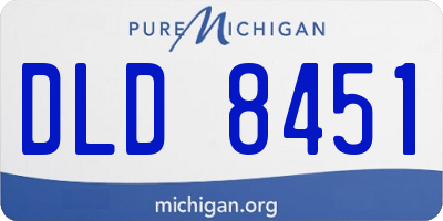 MI license plate DLD8451