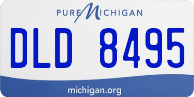 MI license plate DLD8495