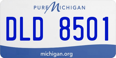 MI license plate DLD8501