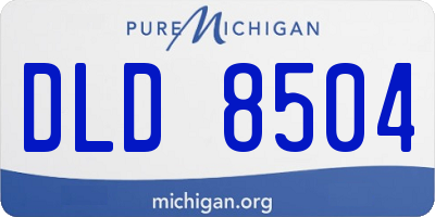 MI license plate DLD8504