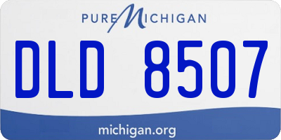 MI license plate DLD8507