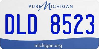 MI license plate DLD8523