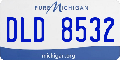 MI license plate DLD8532