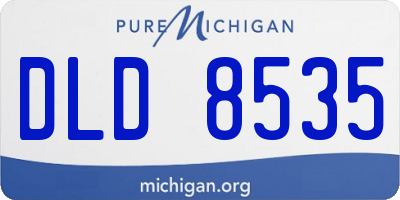 MI license plate DLD8535