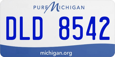 MI license plate DLD8542