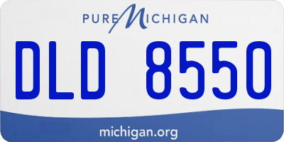 MI license plate DLD8550