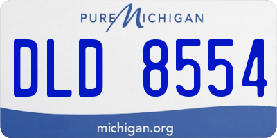 MI license plate DLD8554
