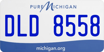 MI license plate DLD8558