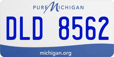 MI license plate DLD8562