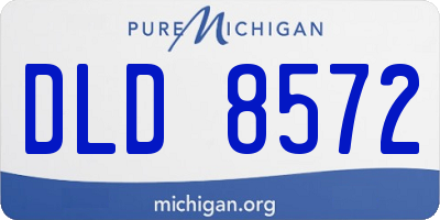 MI license plate DLD8572