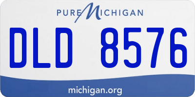 MI license plate DLD8576