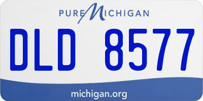 MI license plate DLD8577