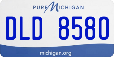 MI license plate DLD8580