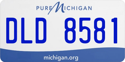 MI license plate DLD8581
