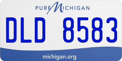 MI license plate DLD8583