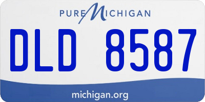MI license plate DLD8587