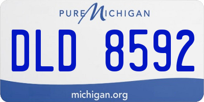 MI license plate DLD8592
