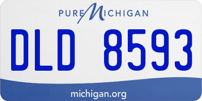 MI license plate DLD8593