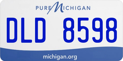 MI license plate DLD8598
