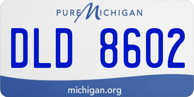 MI license plate DLD8602